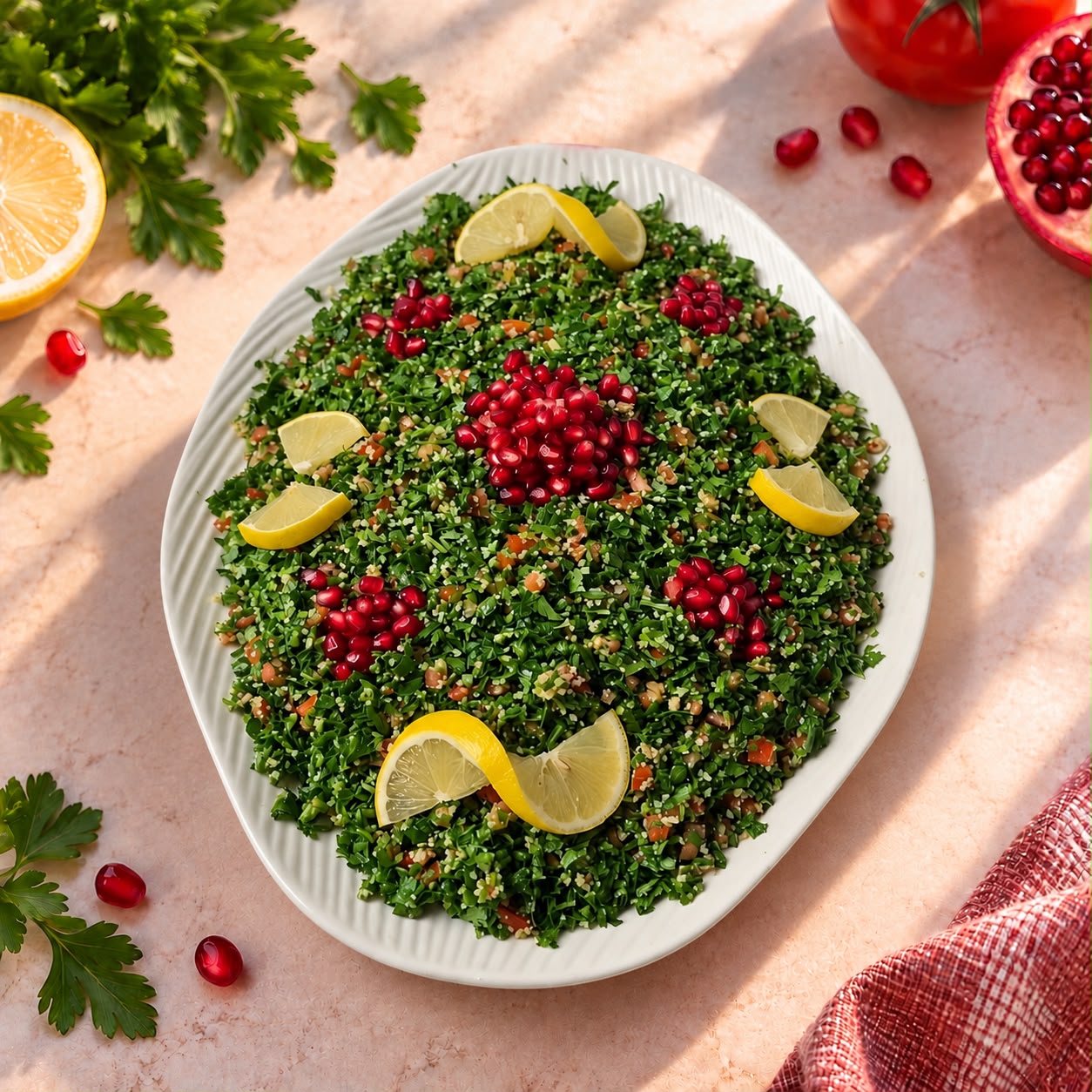 سلطة تبولة — جاط زجاج